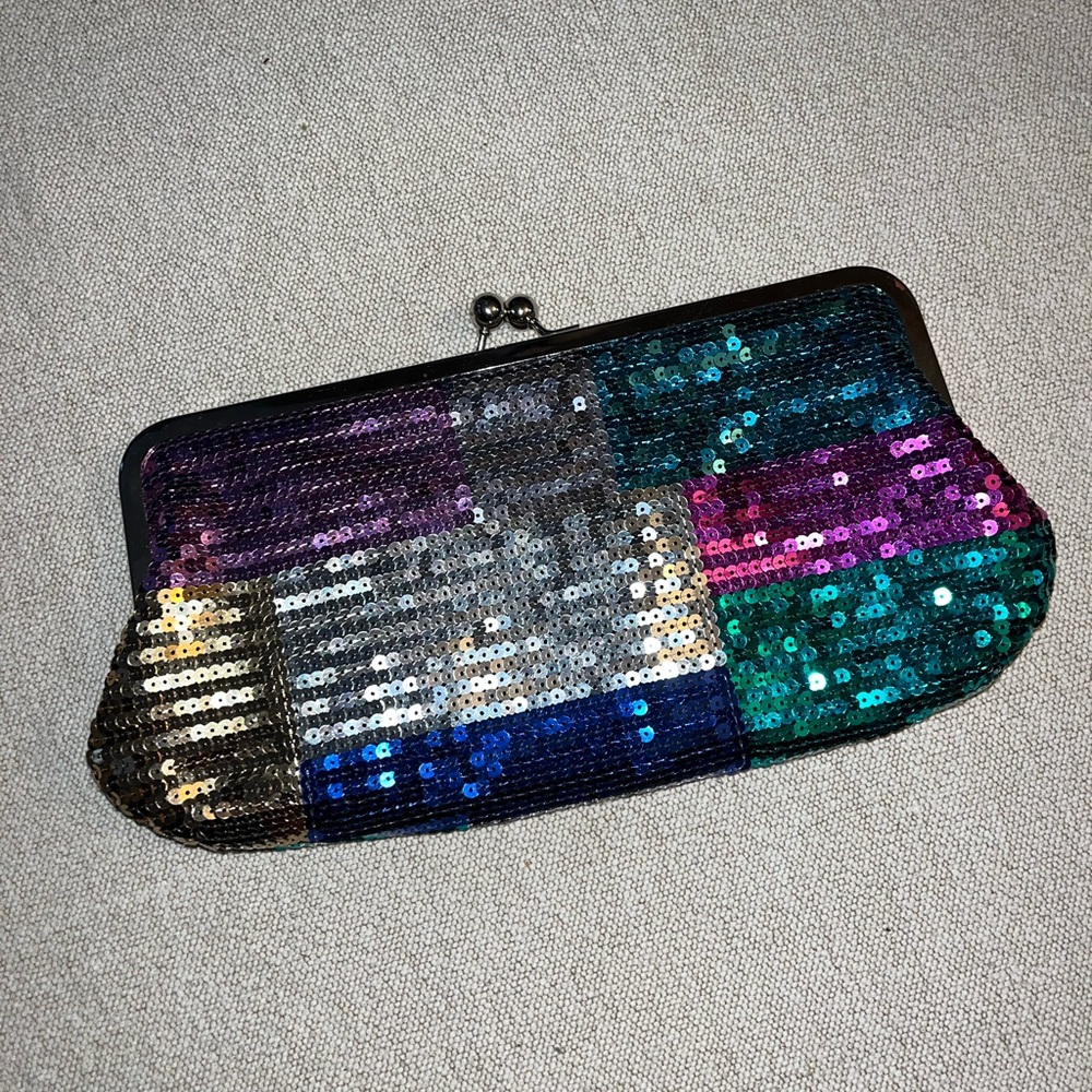 ALDO Sequin Colorful Statement Holiday New Years Eve Clutch